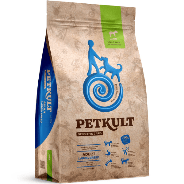 PETKULT Sensitive Care Adult Large cu Miel si Orez 12 kg | Hrana Uscata pentru Caini Adulti de Talie Mare cu Digestie Sensibila