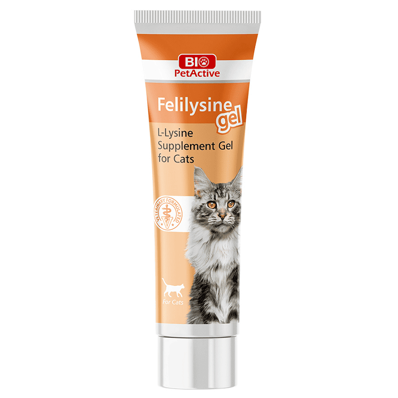BIO PetActive FeliLysine Gel 100 ml | Supliment Nutritional cu L-Lizina pentru Pisici | Suport pentru Imunitate, Sanatatea Oculara si Respiratorie