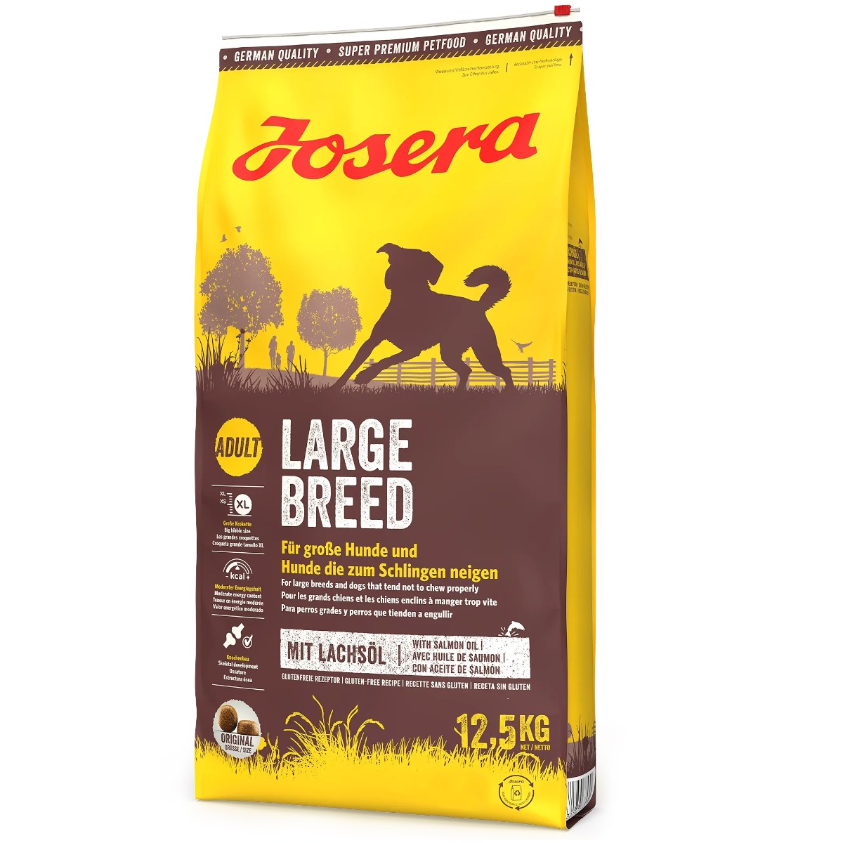 JOSERA Large Breed cu Somon, 12,5 kg – Hrană Uscată Premium pentru Câini Adulți de Talie Mare, pentru o Viață Activă și Sănătoasă.