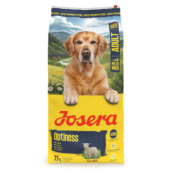 JOSERA Optiness, cu Miel, 12.5 kg – Hrană Uscată Premium pentru Câini Adulți de Talie Medie și Mare, Aport Nutritiv Echilibrat și Digestie Ușoară