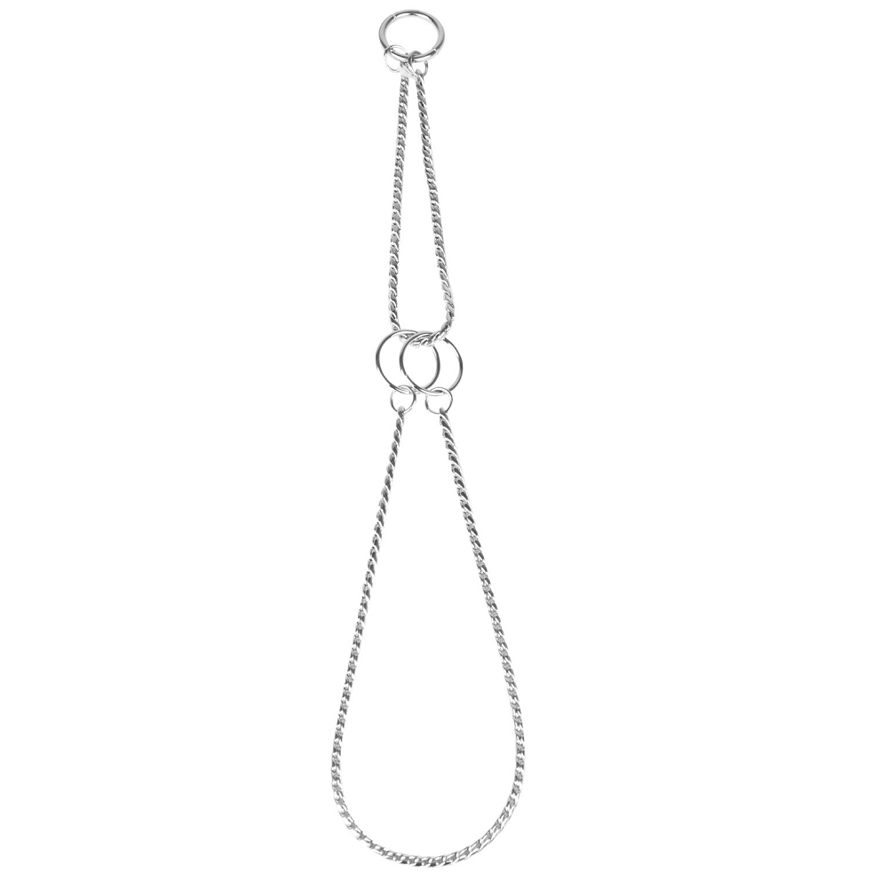 SHOW TECH Snake Chain, Zgarda Metalica Pentru Caini, Semistrangulanta Argintie, Maxim 60cm | 5.0mm