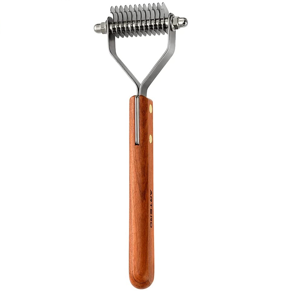 ARTERO  SUPER COAT, Descalcitor Profesional, 12 Lame Otel Inox, Blana Lunga, Excelent Pentru Cocker, Golden Retriever, Bobtail