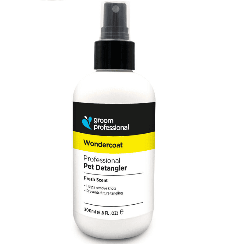 GROOM PROFESSIONAL Wondercoat Grooming Spray 200 ml | Spray Balsam Profesional Leave-In Hidratant si Descalcitor pentru Caini | Uscare Rapida si Finish Curat