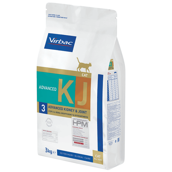VIRBAC Veterinary HPM Cat Advanced Kidney & Joint 3kg | Dieta Veterinara pentru Suport Renal si Articular la Pisici Adulte