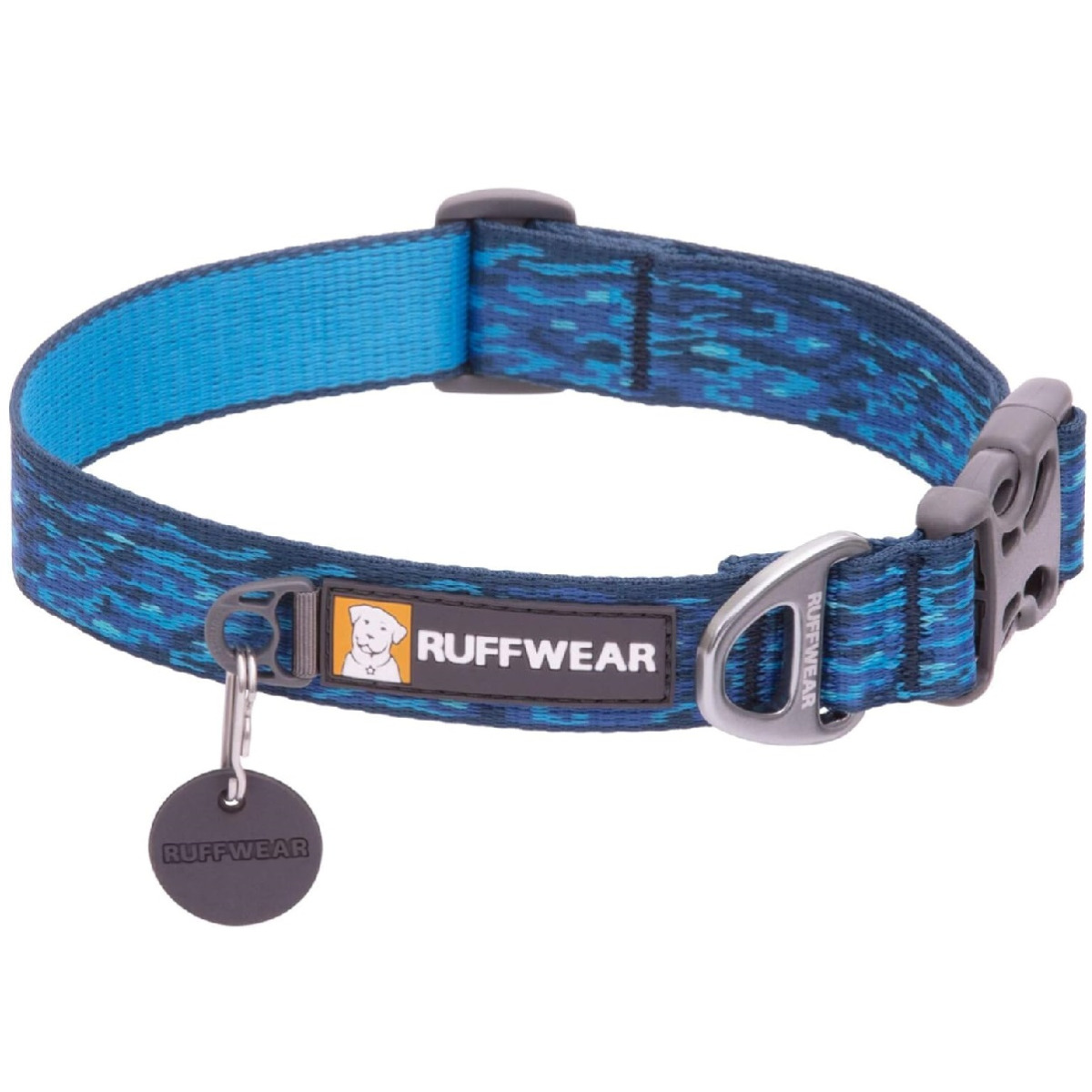 RUFFWEAR Flat Out Oceanic Distorsion, Zgarda Pentru Caini, Marime S, 28-36cm | 20mm