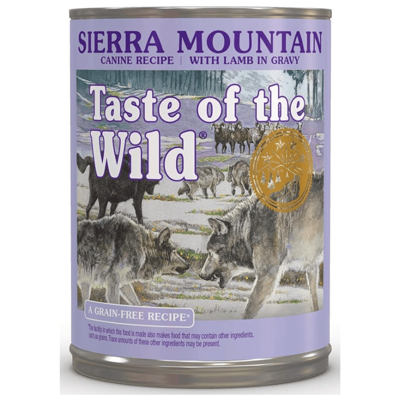 TASTE of the WILD Sierra Mountain Canine Recipe with Lamb in Gravy 390 g | Hrana Umeda Fara Cereale pentru Caini Adulti | cu Miel, Pui si Legume Selectionate
