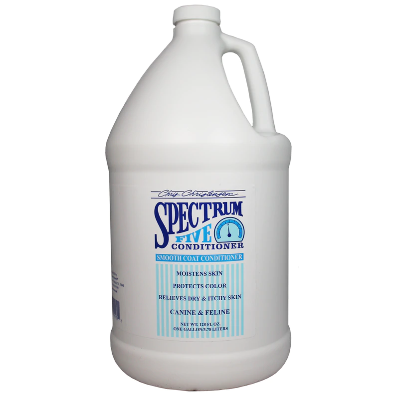 CHRIS CHRISTENSEN Spectrum Five, Balsam Profesional Ideal Pentru Caini si Pisici cu Par Scurt | Piele Sensibila sau Usor Iritabila, 3.8L