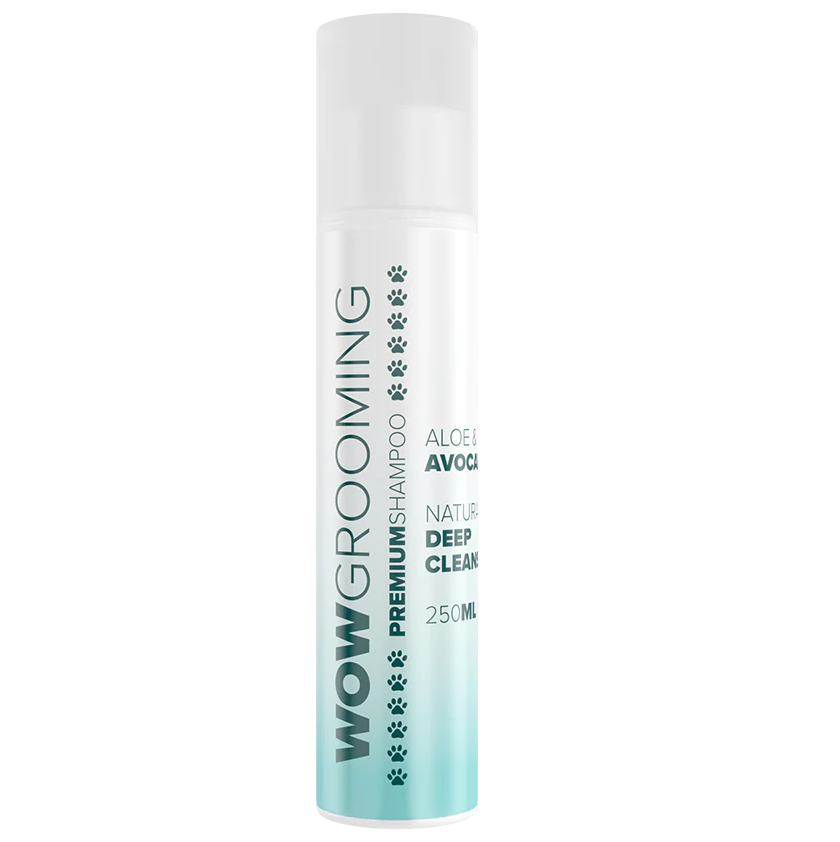 WOW GROOMING Premium Natural Deep Cleansing, cu Aloe si Avogado, Sampon Concentrat 1:32, Pentru Caini, Curatare Profunda Orice Tip de Blana, 250ml