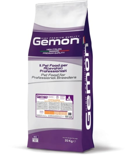 GEMON Breeders Puppy & Junior, cu Pui si Orez – Hrană Uscată Profesionala pentru Caini Juniori 20 kg