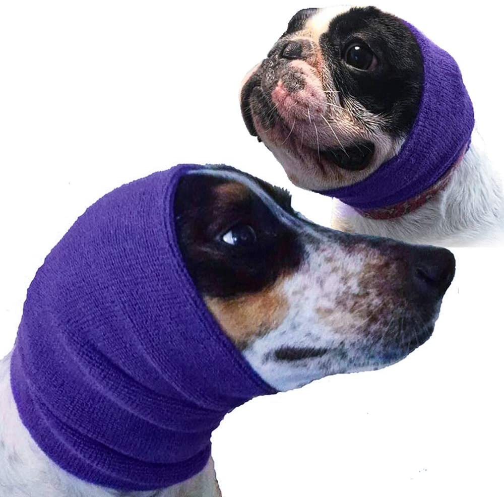 HAPPY HOODIE, Prosop Circular, Violet, Protectia Capului si Urechilor la Caine, Large