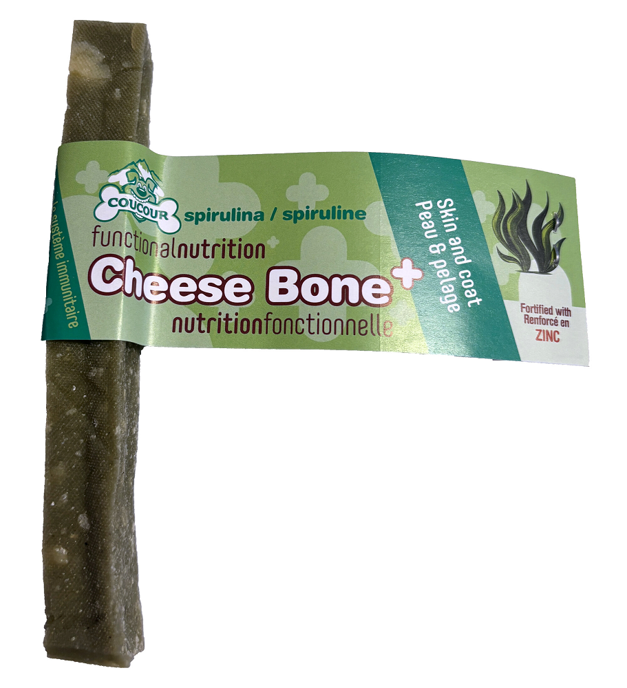 COUCOUR Recompense pentru Câini din Brânză de Himalaya cu Spirulină – 100% Naturale, Sănătoase și Rezistente, Marime M | 80g