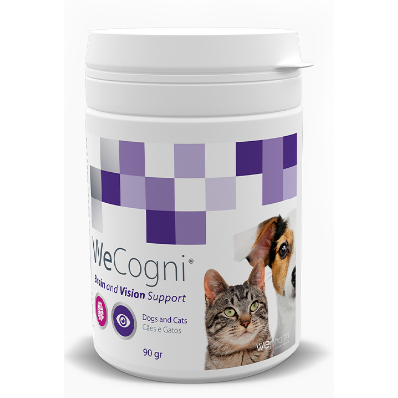 WePHARM WeCogni Pulbere 90 g – Supliment cu Omega-3 și Antioxidanți pentru Sustinerea Functiilor Cognitive si Vederea Cainilor si Pisicilor in Varsta