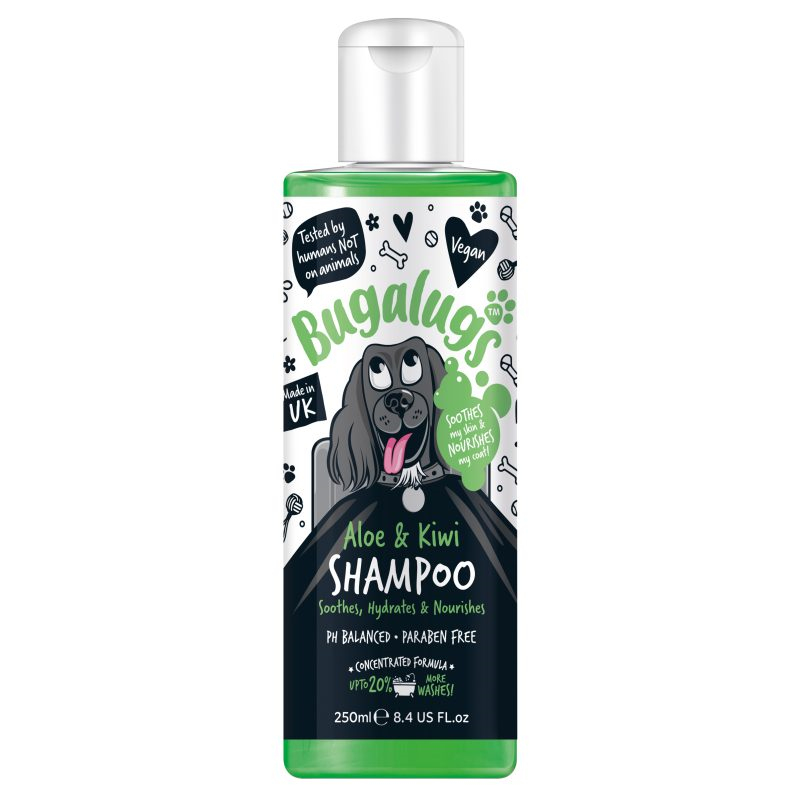 BUGALUGS Aloe & Kiwi, Sampon Vegan Pentru Caini, Hidratant | Calmant si Antimatreata Pentru orice Tip de Blana 250ml