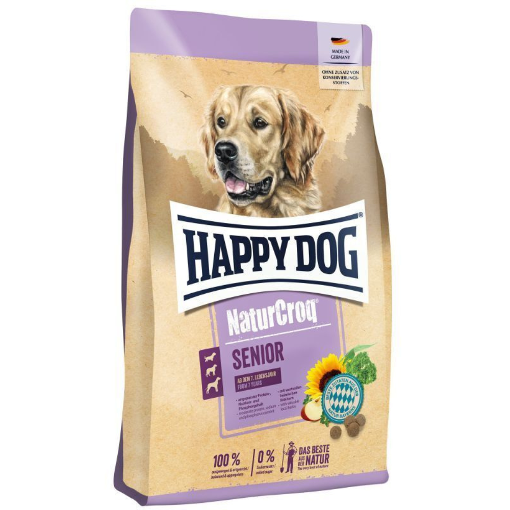 HAPPY DOG NaturCroq Senior – Hrană Uscată Premium pentru Câini Seniori, Sănătate si Vitalitate. 4 kg