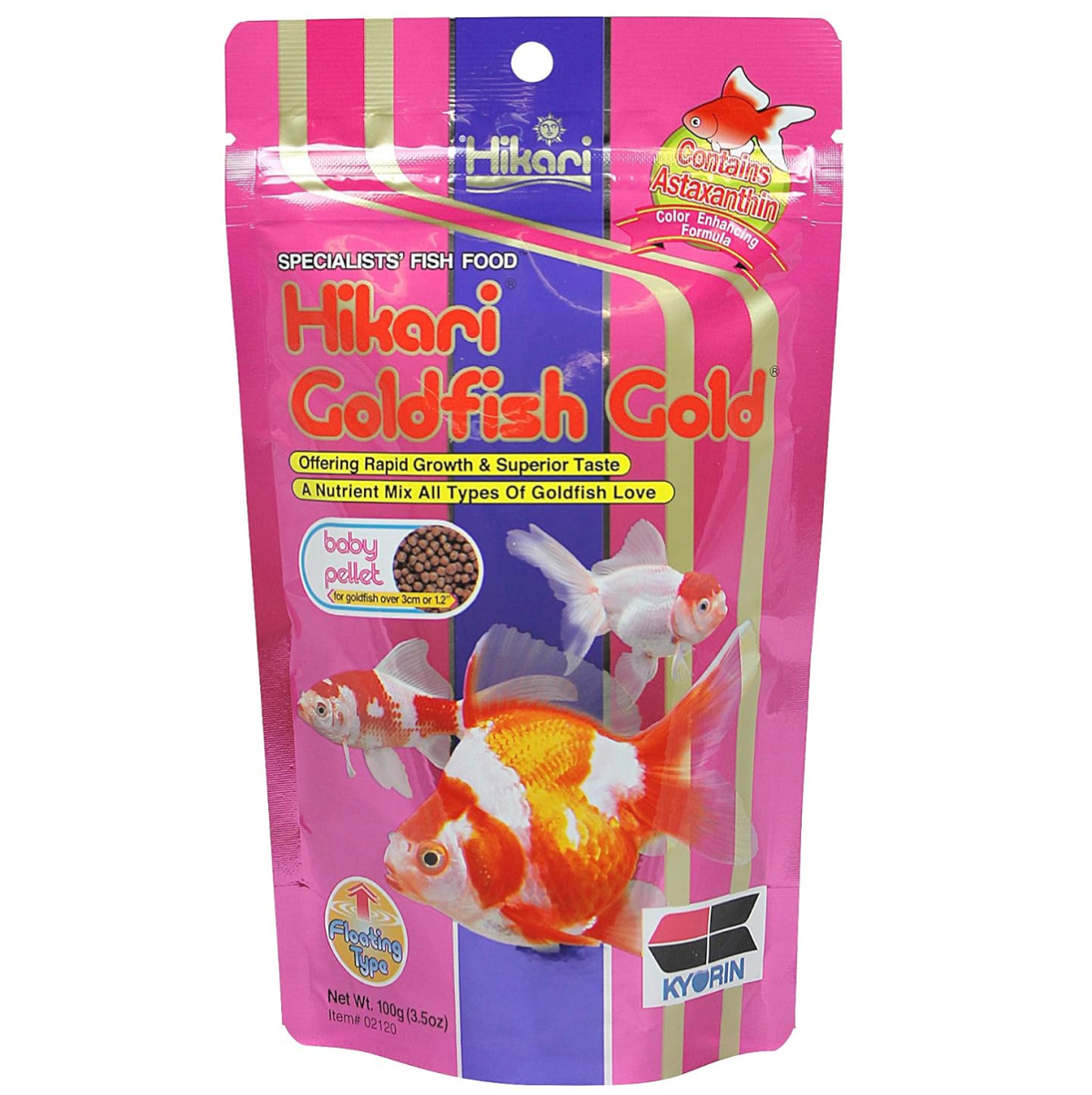 HIKARI Goldfish Gold Baby, Hrana Granulata Pentru Puiet de Carasi si Crapi Koi, 100g