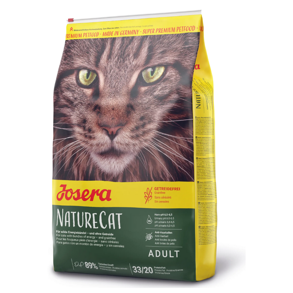 JOSERA NatureCat, cu Pasare si Somon, 2 kg – Hrană Uscată Premium Fara Cereale pentru Pisici Adulte, Energie și Vitalitate