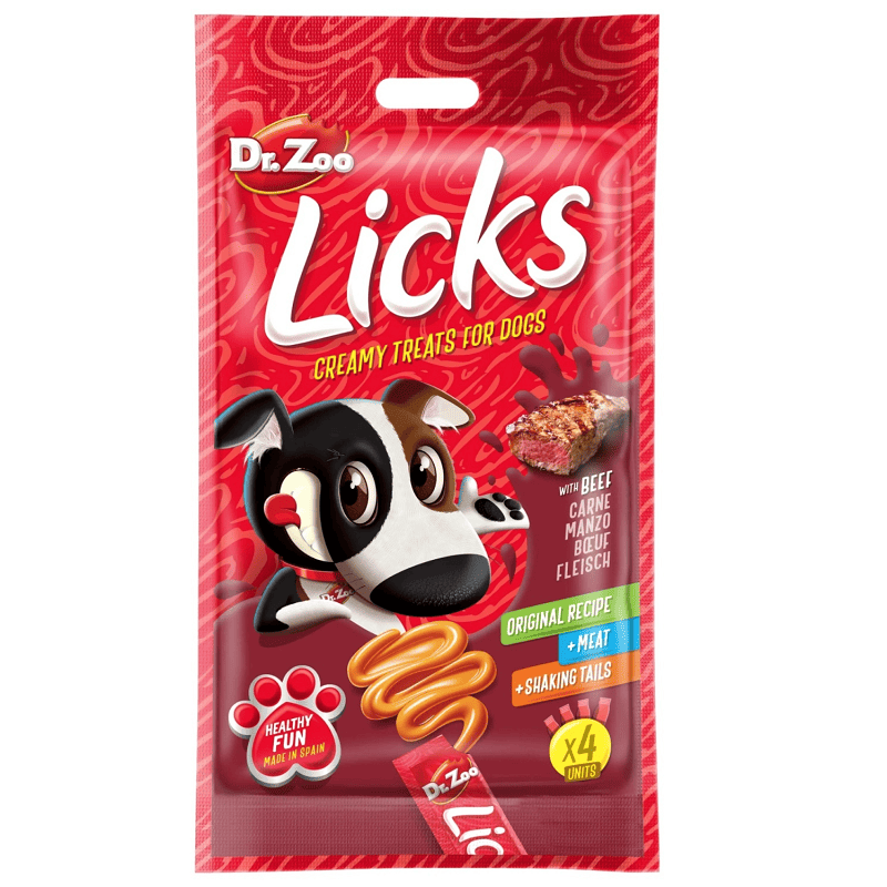 DE. ZOO Licks cu Vita 4 x 15 g | Recompensa Cremoasa pentru Caini