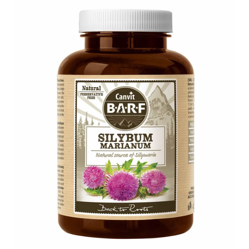 CANVIT BARF Silybum Marianum 150 g – Supliment Natural cu Armurariu pentru Caini si Pisici, Sprijin pentru Ficat si Detoxifiere