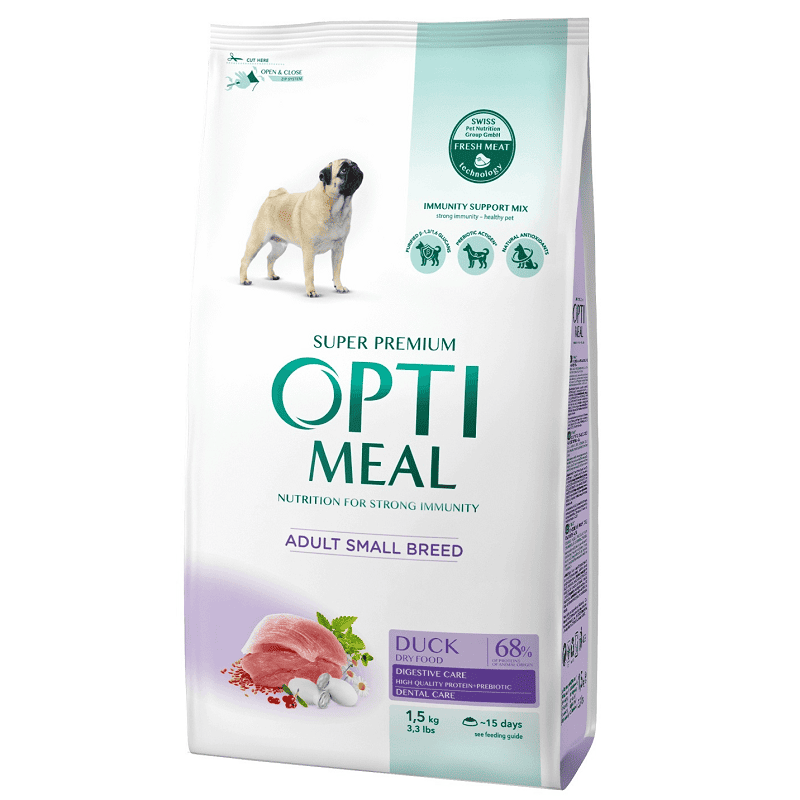 OPTIMEAL Adult Mini cu Rata 4 kg | Hrana Uscata Super-Premium pentru Caini Adulti de Talie Mica