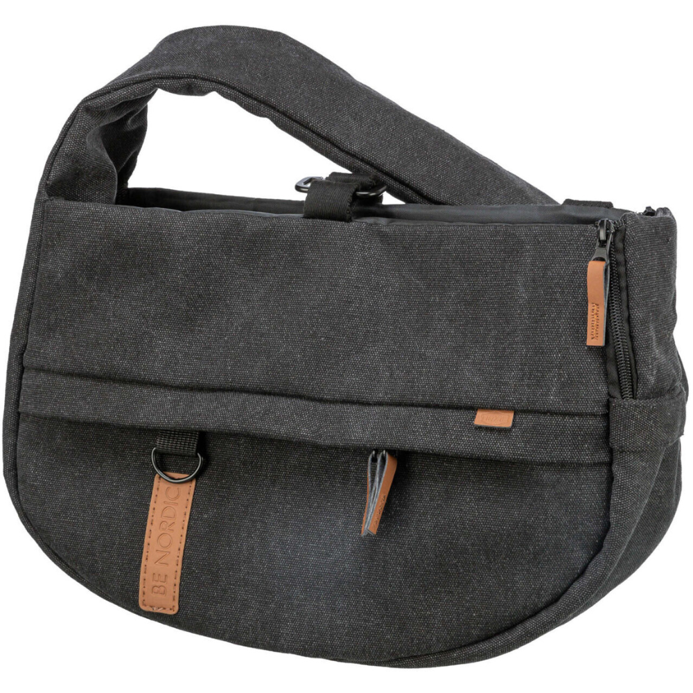 Trixie Be Nordic Carrier INGRID – Rucsac de Transport pentru Caini de Talie Mica si Pisici, 35x25x13 cm, Negru – Confortabil si Elegant