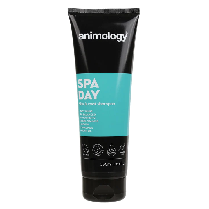 ANIMOLOGY Spa Day, Sampon Vegan Pentru Caini, Curatare Profunda Orice Blana 250ml