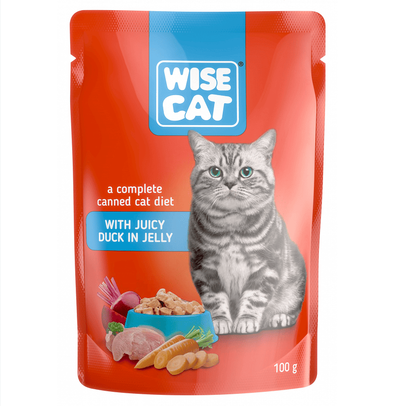 WISE Cat cu Rata in Aspic, 100 g | Hrană Umedă pentru Pisici Adulte
