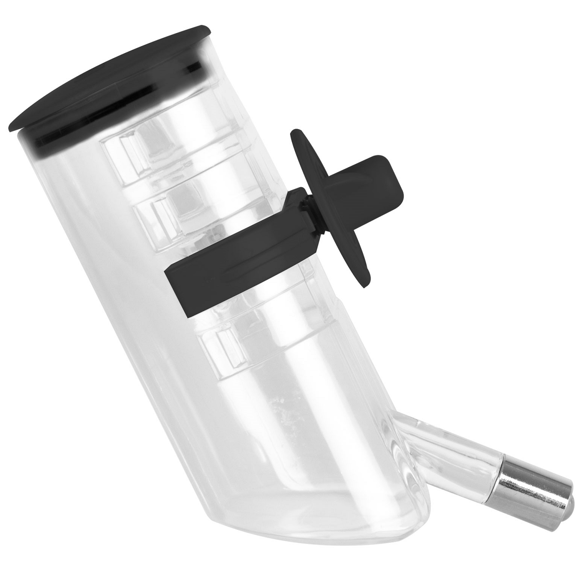 SHOW TECH Automatic Water Bottle Black 400 ml | Adapator Automat cu Clema pentru Custi si Transportoare Animale