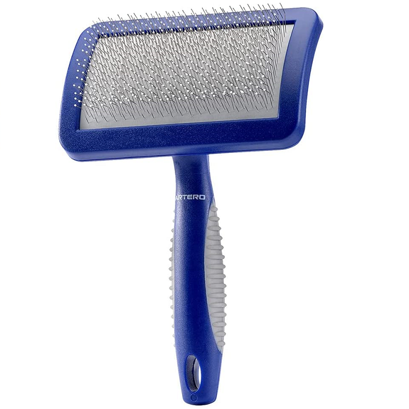 ARTERO Perie Slicker Profesionala Medie, Pini Inoxidabili Flexibili, cu Varful Protejat, 10.5x7cm