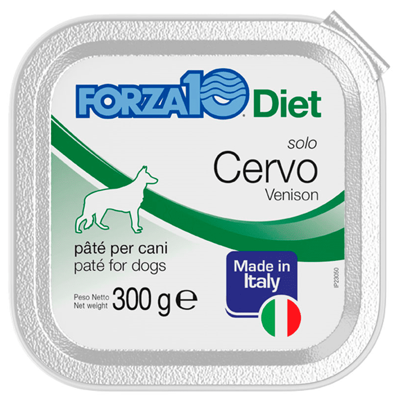 FORZA10 Solo Diet cu Caprioara, 300g - Hrana Umeda Monoproteica pentru Caini cu Alergii si Intolerante | Dieta de Excludere