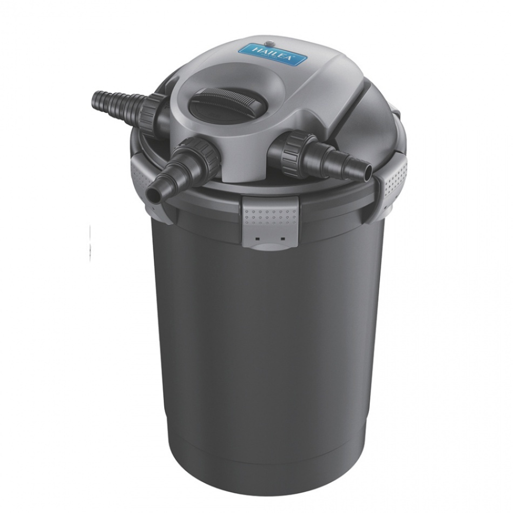 HAILEA QF25 – Filtru sub Presiune pentru Iazuri de până la 12.000 L, cu Lampă UV-C 11W Inclusa și Sistem Easy Clean
