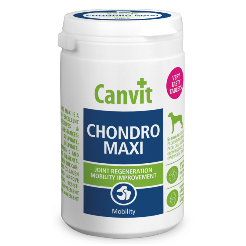 CANVIT Chondro Maxi 500 g – Supliment Articular pentru Câinii de Talie Mare, Sănătatea Oaselor și a Articulațiilor