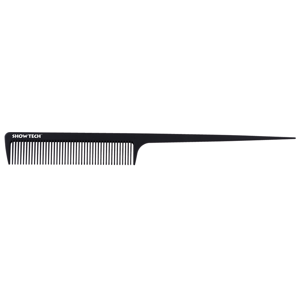 SHOW TECH Antistatic Carbon Needle 22 cm | Piaptan Profesional cu Ac pentru Separare si Volum Blana Lunga si Fina