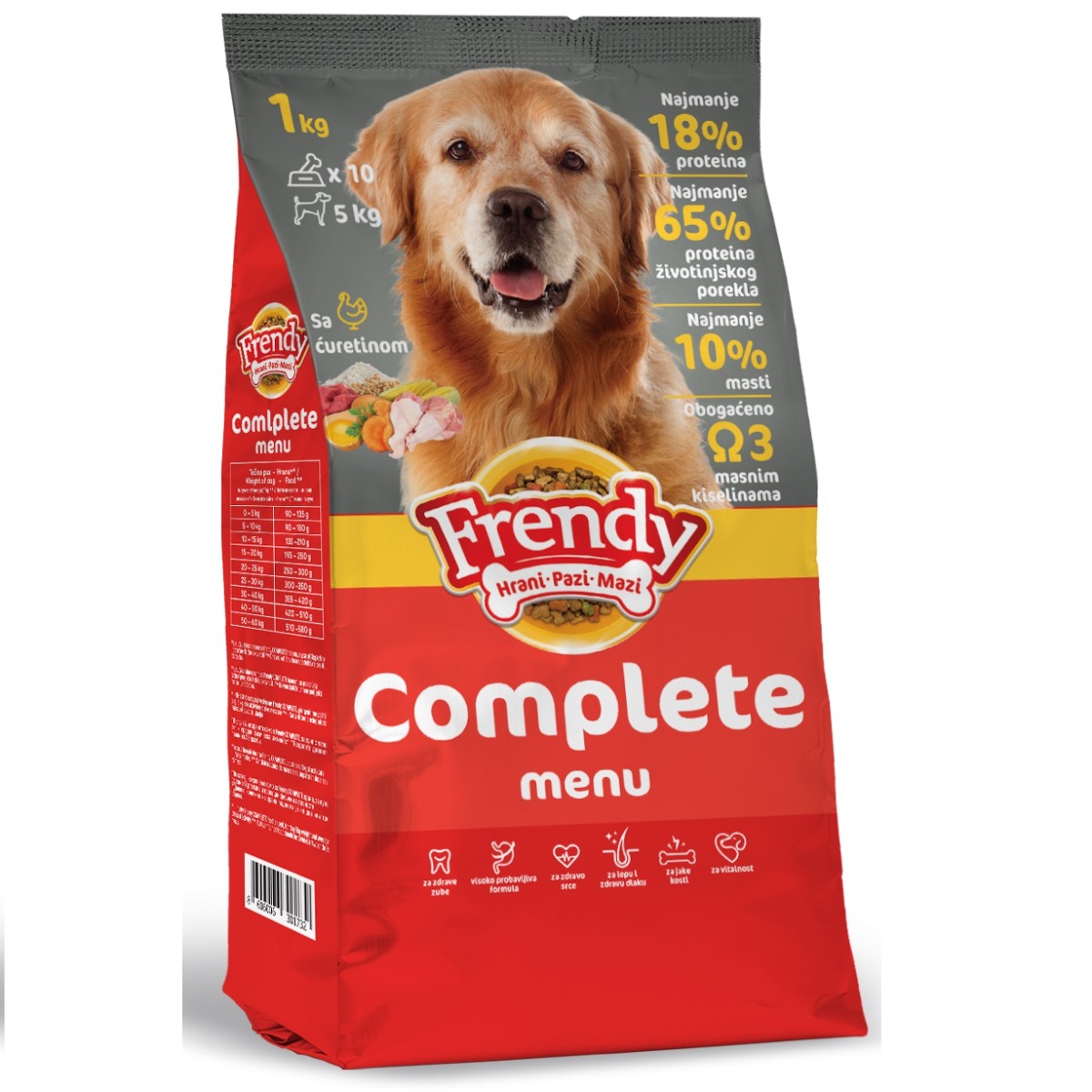 FRENDY Complete Menu, cu Curcan, Hrana Uscata Pentru Caini Adulti, 10kg