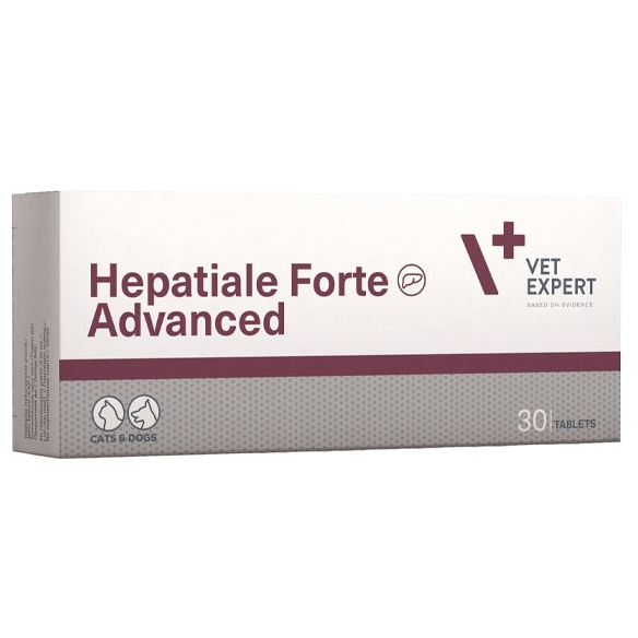 VET EXPERT Hepatiale Forte Advanced, Supliment Pentru Intarirea Functiilor Hepatice la Caini si Pisici, 30 comprimate
