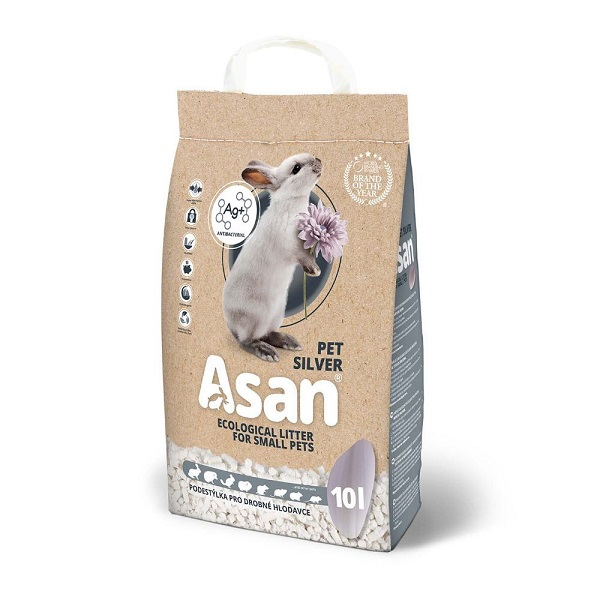 ASAN PET SILVER, Asternut Ecologic, Celuloza Reciclata, Pentru Cusca Rozatoarelor 10L
