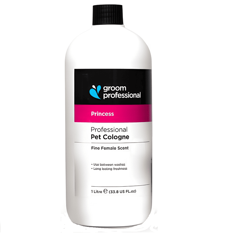 GROOM PROFESSIONAL Princess Cologne 1000 ml | Parfum Profesional pentru Caini  (Femele) cu Note Citrice si Florale | Finish Elegant de Salon si Persistenta Placuta