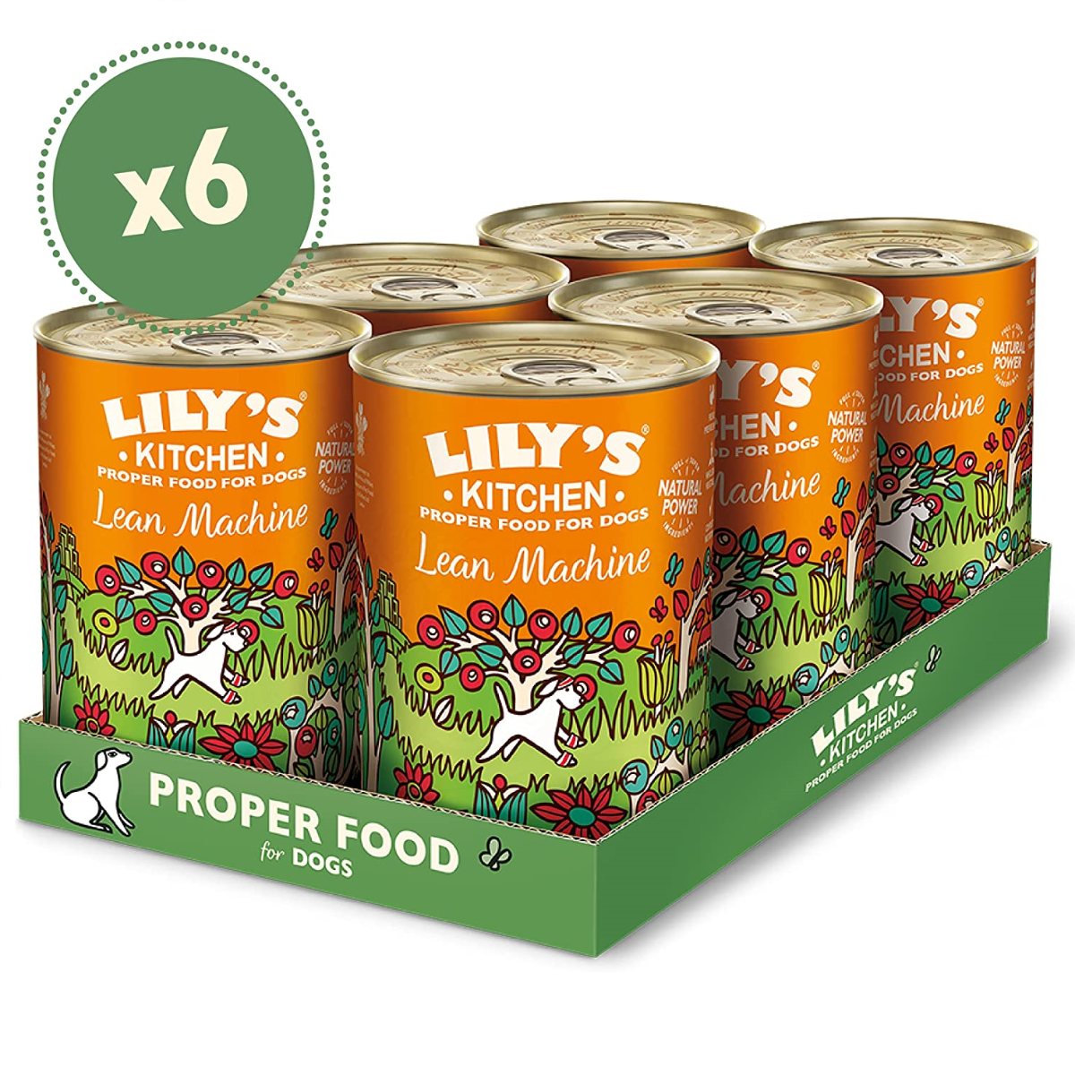 LILY'S KITCHEN Lean Machine, cu Curcan si Kale, Set Conserve Hrana Umeda Fara Cereale Pentru Caini Supraponderali 6x400g