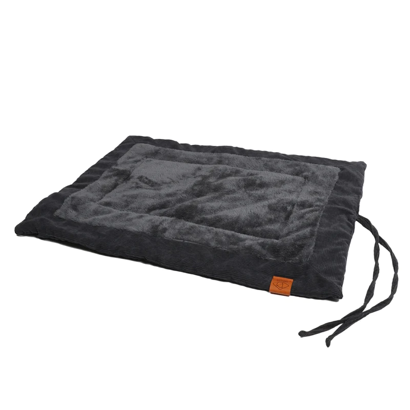 Covor Termoizolant Pentru Caini CORDUROY, Gri Antracit, 120x80x1cm