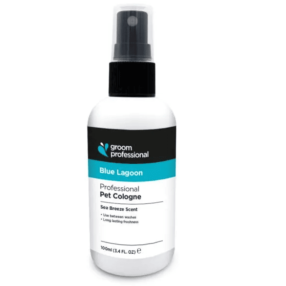 GROOM PROFESSIONAL Blue Lagoon Cologne 100 ml | Parfum Profesional pentru Caini, cu Note Marine si Citrice | Finish Curat de Salon si Improspatare Zilnica