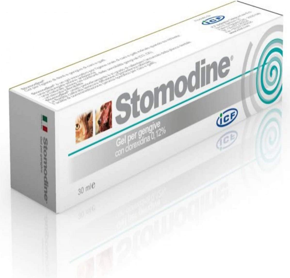 ICF STOMODINE Gel Antiseptic, Clorhexidina 0.12%, Pentru Mentinerea Igienei Bucale A Cainelui | Pisicii, 30ml