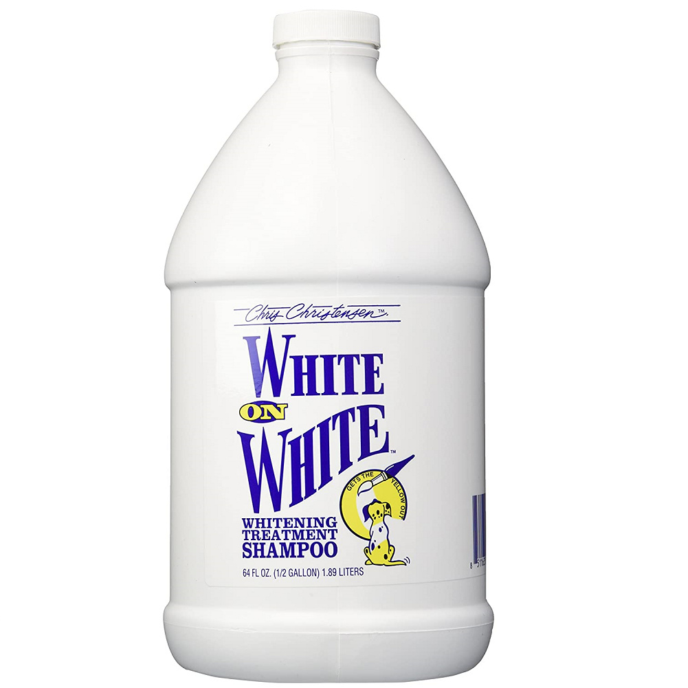 CHRIS CHRISTENSEN White On White Shampoo 3.8 L | Sampon Profesional Nuantator pentru Caini | Revitalizeaza Blana Alba si Intensifica Luminozitatea Culorii