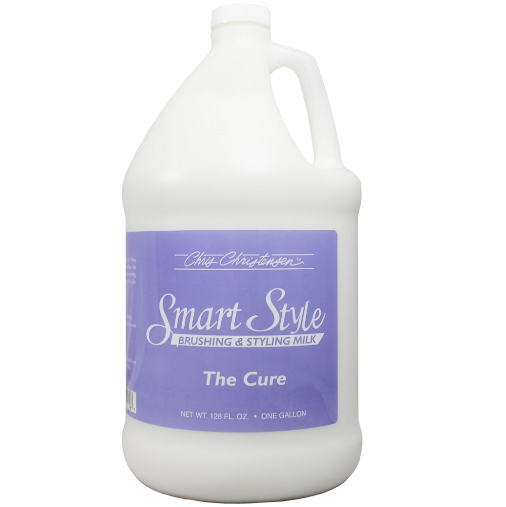 CHRIS CHRISTENSEN Smart Style Brushing & Styling Milk | The Cure, Crema Hidratanta si Emolienta, Pentru Caini cu Par Cret, Ondulat | Blana Deteriorata sau cu Fire de Par Rebele, 3.8L