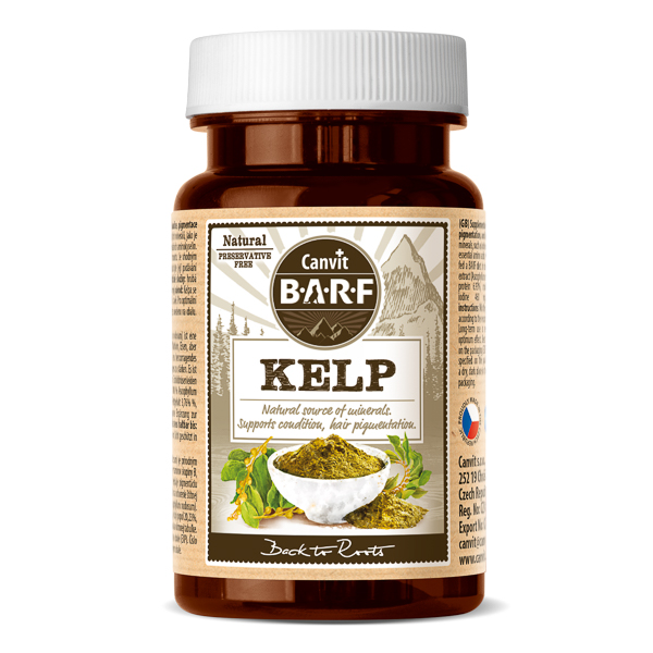 CANVIT BARF Kelp 60 g – Supliment Natural cu Alge Marine pentru Caini si Pisici, Sustine Pigmentatia Blanii si Sanatatea Generala