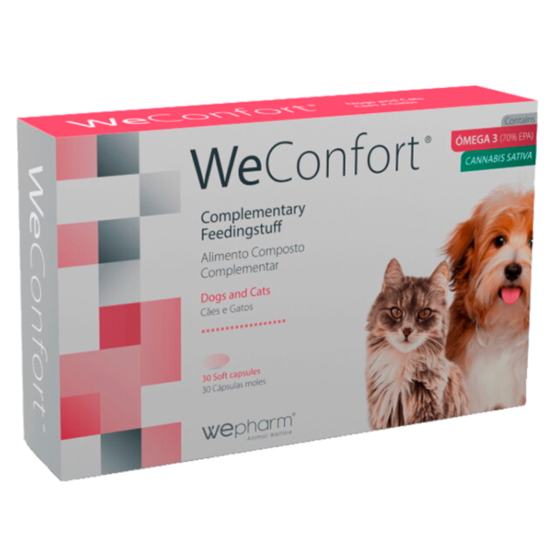 WePHARM WeConfort 30 Capsule – Supliment Natural pentru Controlul Durerii Cronice si Inflamatiei la Caini si Pisici