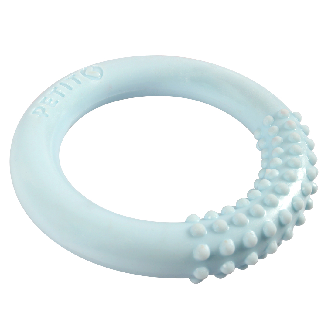 PETIT LOLA Jucarie Dental Pentru Caini Juniori | Adulti Talie Mica, Cauciuc Natural, Albastru, 10cm