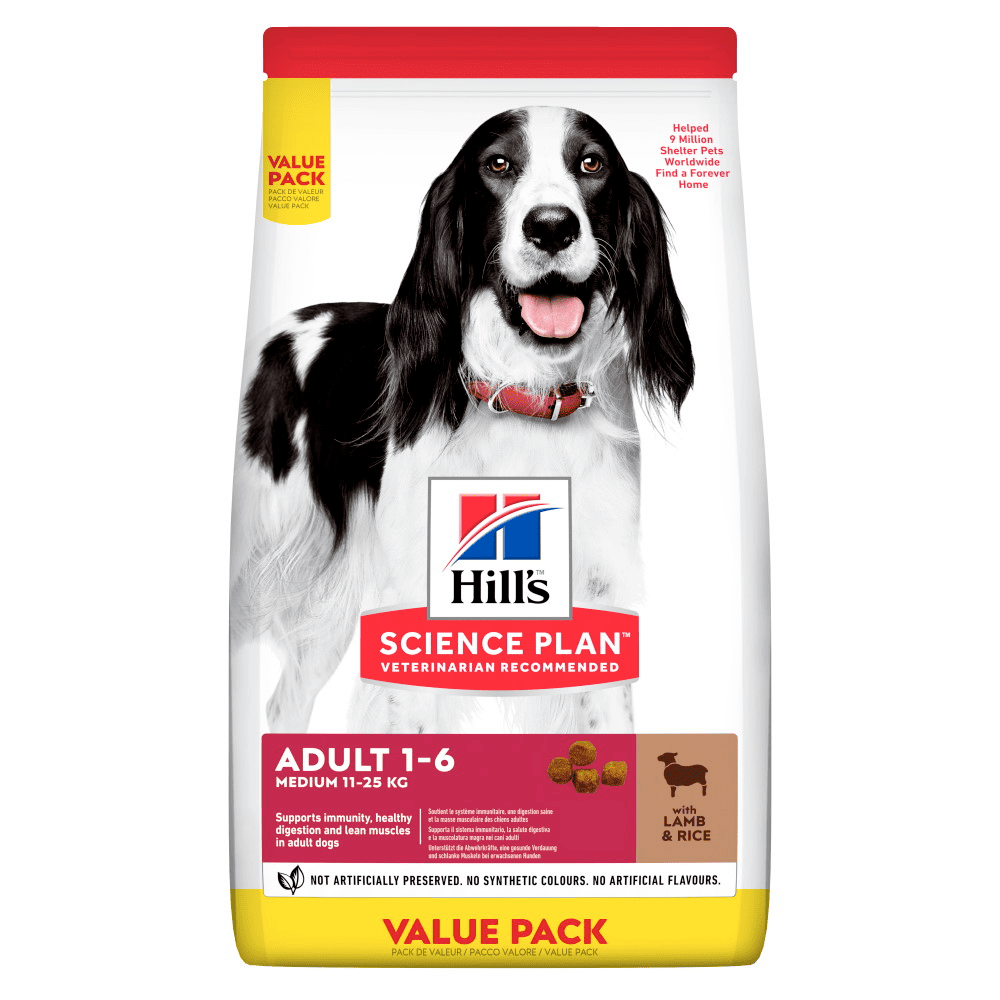 HILL'S Science Plan Adult Medium cu Miel si Orez, Value Pack 18 kg – Hrana Uscata pentru Caini Adulti de Talie Medie, Sustine Imunitatea, Digestia si Musculatura