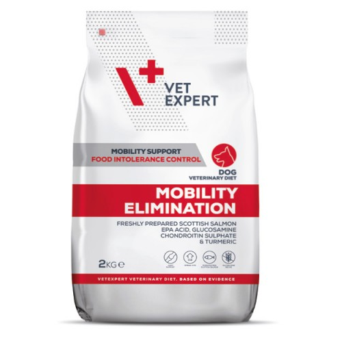 VETEXPERT 4T VETERINARY DIET Mobility Elimination, Hrana Uscata Caine cu Intoleranta Alimentara si Afectiuni Articulare | Reumatism, 2kg