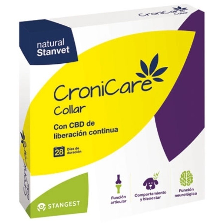 CRONICARE Zgarda cu Eliberare Continua de Canabidiol si Menthol pentru Caini si Pisici, 60cm