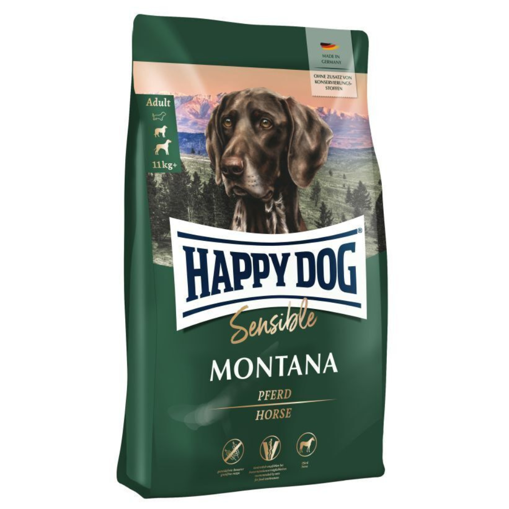HAPPY DOG Sensible Montana, cu Cal si Cartof – Hrană Uscata Monoproteica Fără Cereale pentru Câini Adulți Sensibili sau Alergici, 4kg