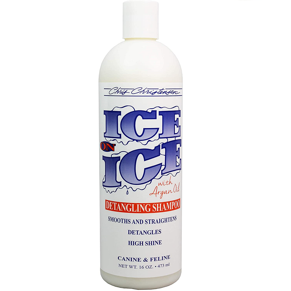 CHRIS CHRISTENSEN Ice on Ice Shampoo 473 ml | Sampon Profesional Descalcitor pentru Caini si Pisici | Reda Stralucirea si Vitalitatea Blanii Terne, Deteriorate